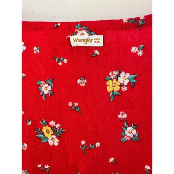 NWOT Billabong x Wrangler Red Floral Tiered Babydoll Boho Dress Small - Picture 4 of 7